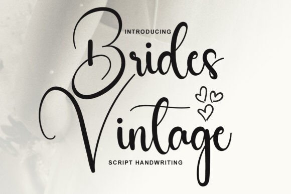 Brides Vintage Font: Elegant Script for Handmade Crafts