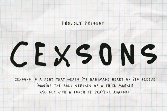 Cexsons Font: Handmade Charm for Makers