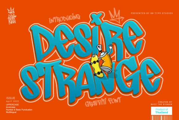 Desire Strange Font for Bold Urban Craft Designs
