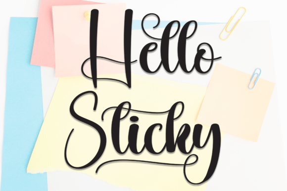 Hello Sticky Font: Elegant Script for Editorial Design