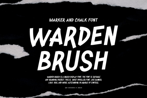 Warden Brush Font: Bold Type for Handmade Products